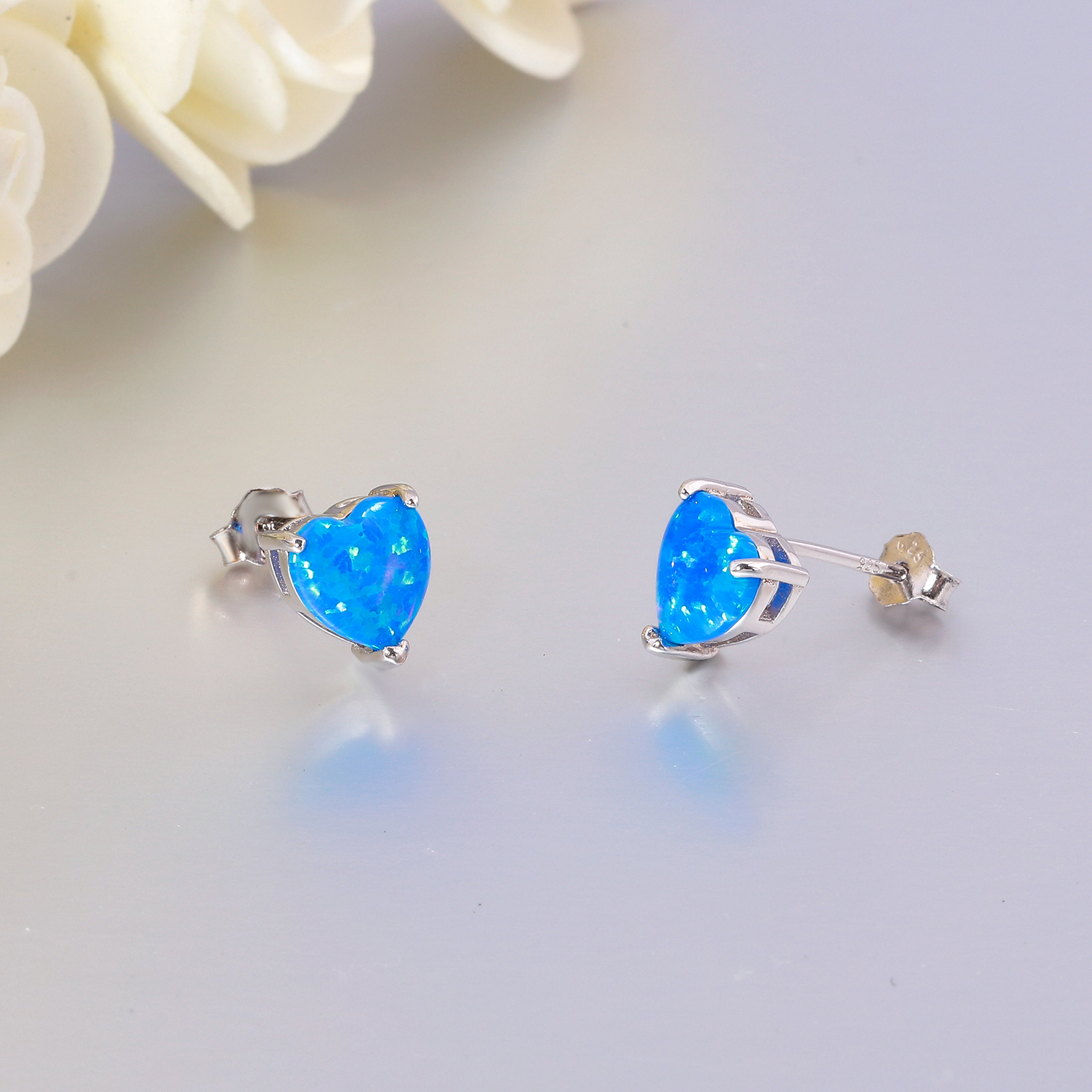 CiNily 925 Sterling Silver Stu - Opal Earrings Dangle 评论和价格