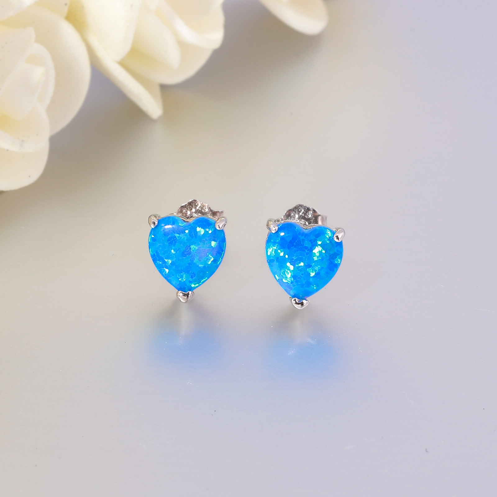 CiNily 925 Sterling Silver Stu - Opal Earrings Dangle 评论和价格