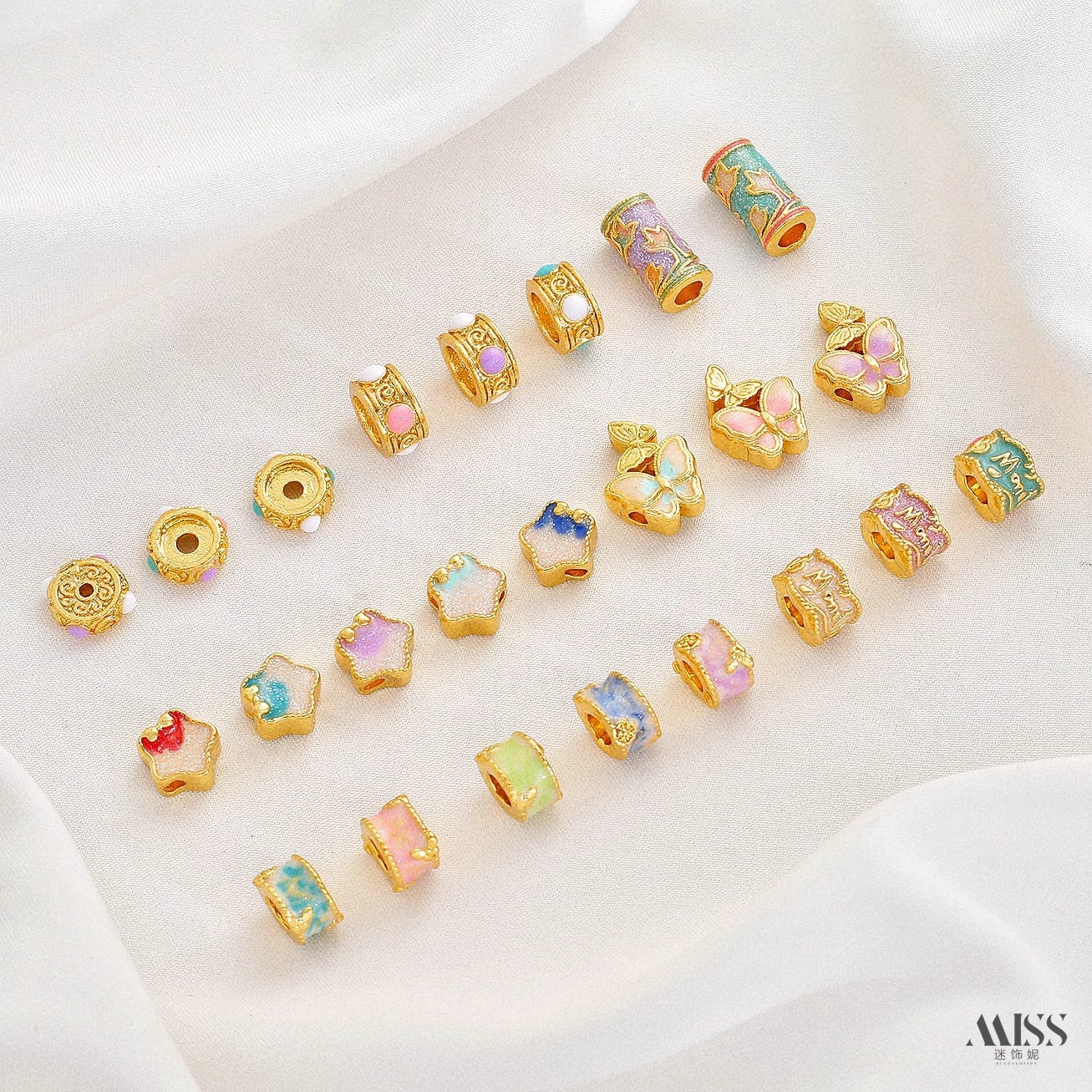 Cloisonne Enamel 18K Gold Plat - Rose Gold Bracelet 评论和价格