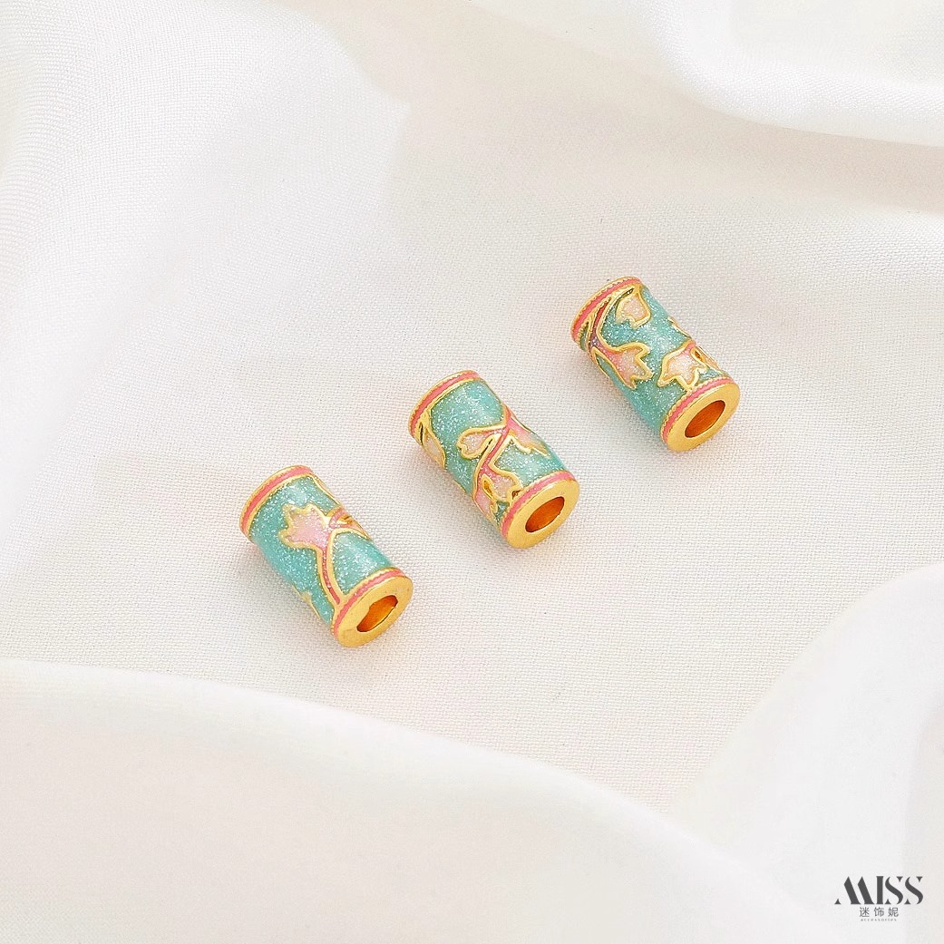 Cloisonne Enamel 18K Gold Plat - Rose Gold Bracelet 评论和价格