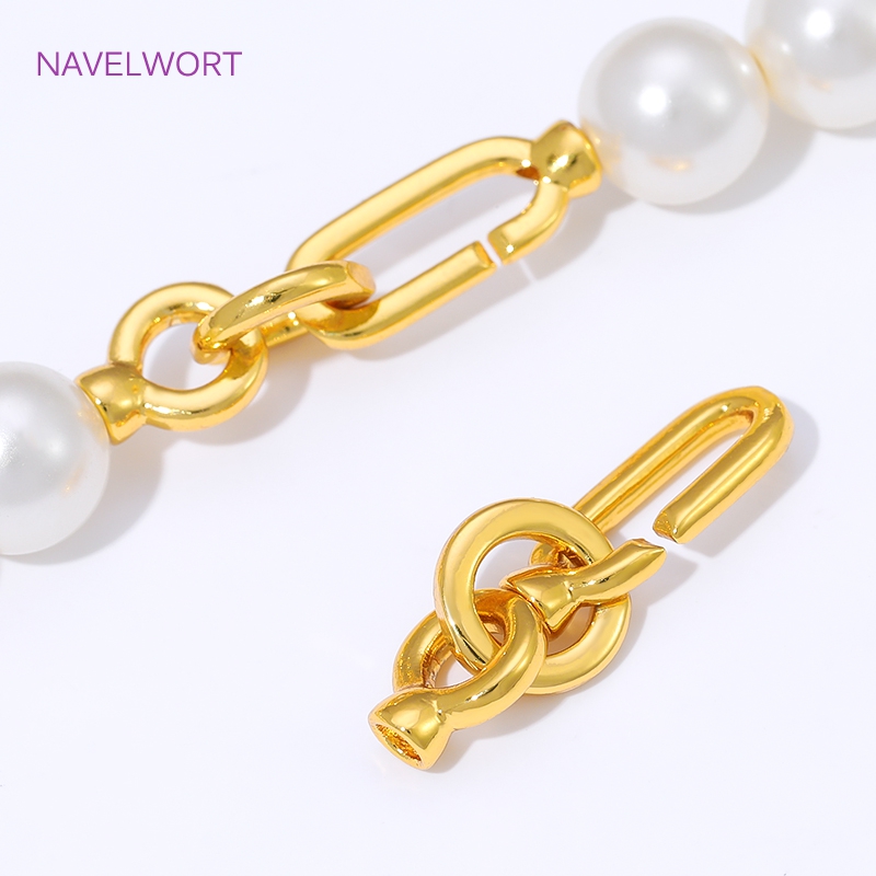 1/2/4Pcs 18K Gold Plated Pearl - Pearl Necklace 评论和价格
