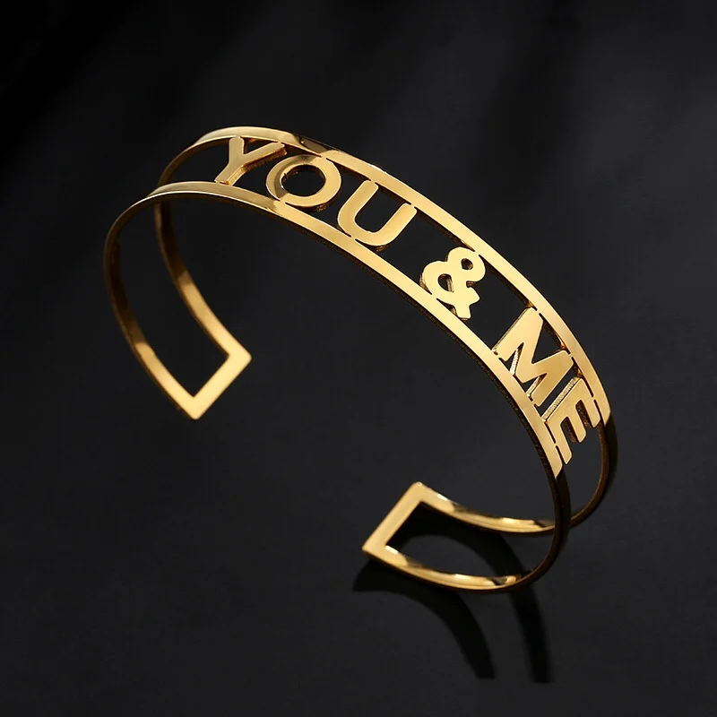 Custom Cuff Letter Name Bracel - Rose Gold Bracelet 评论和价格
