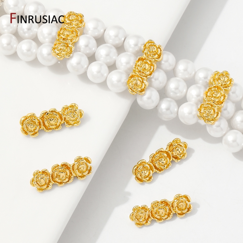 18K Gold Plated Brass Rose Flo - Rose Gold Bracelet 评论和价格