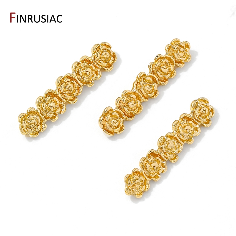 18K Gold Plated Brass Rose Flo - Rose Gold Bracelet 评论和价格