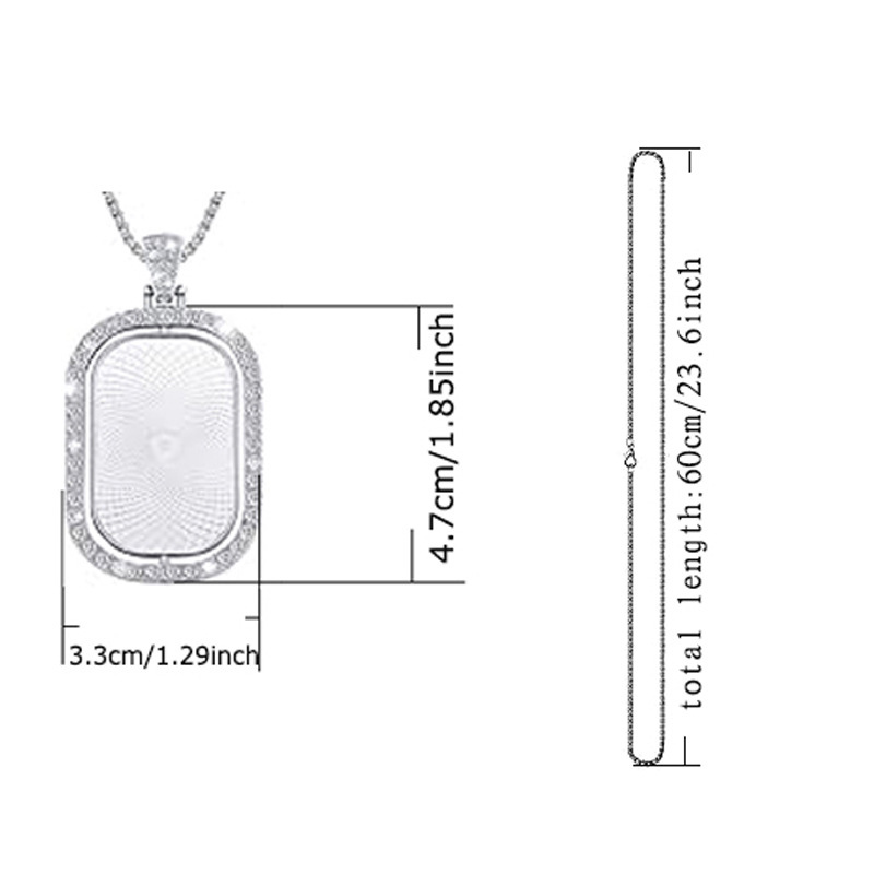 Personalized Custom Rectangula - Necklace Pendant 评论和价格