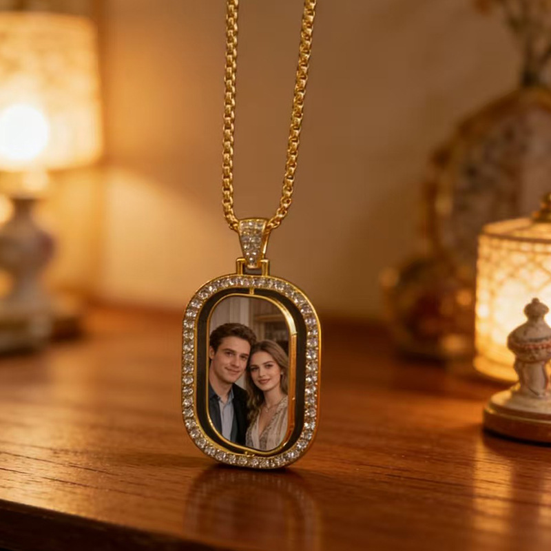 Personalized Custom Rectangula - Necklace Pendant 评论和价格