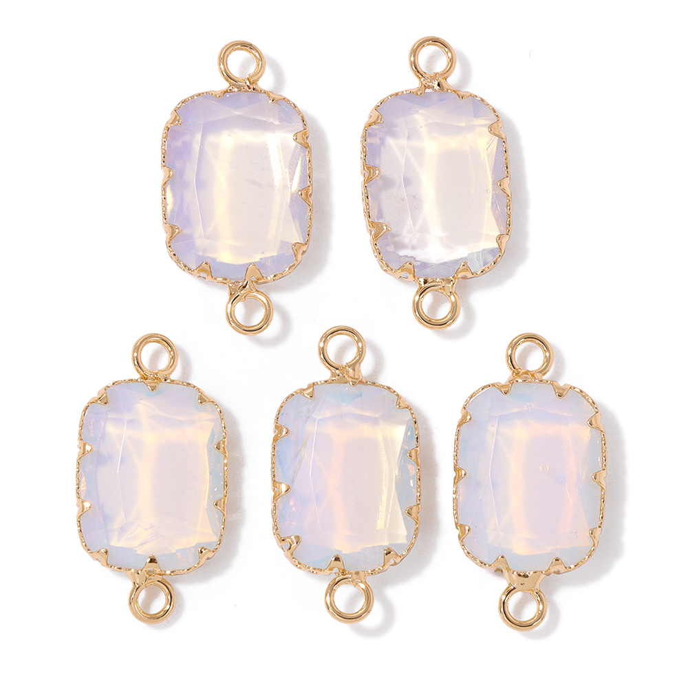 2pcs White Opal Pendants Charm - Opal Earrings Dangle 评论和价格