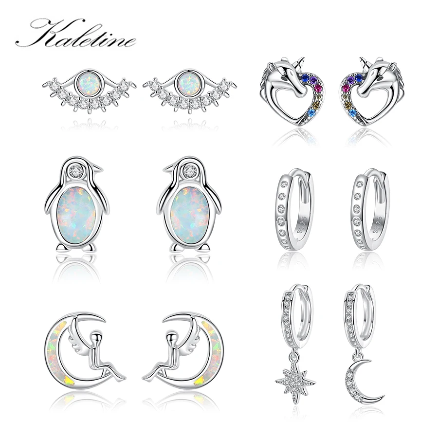 KALETINE 925 Sterling Silver O - Opal Earrings Dangle 评论和价格