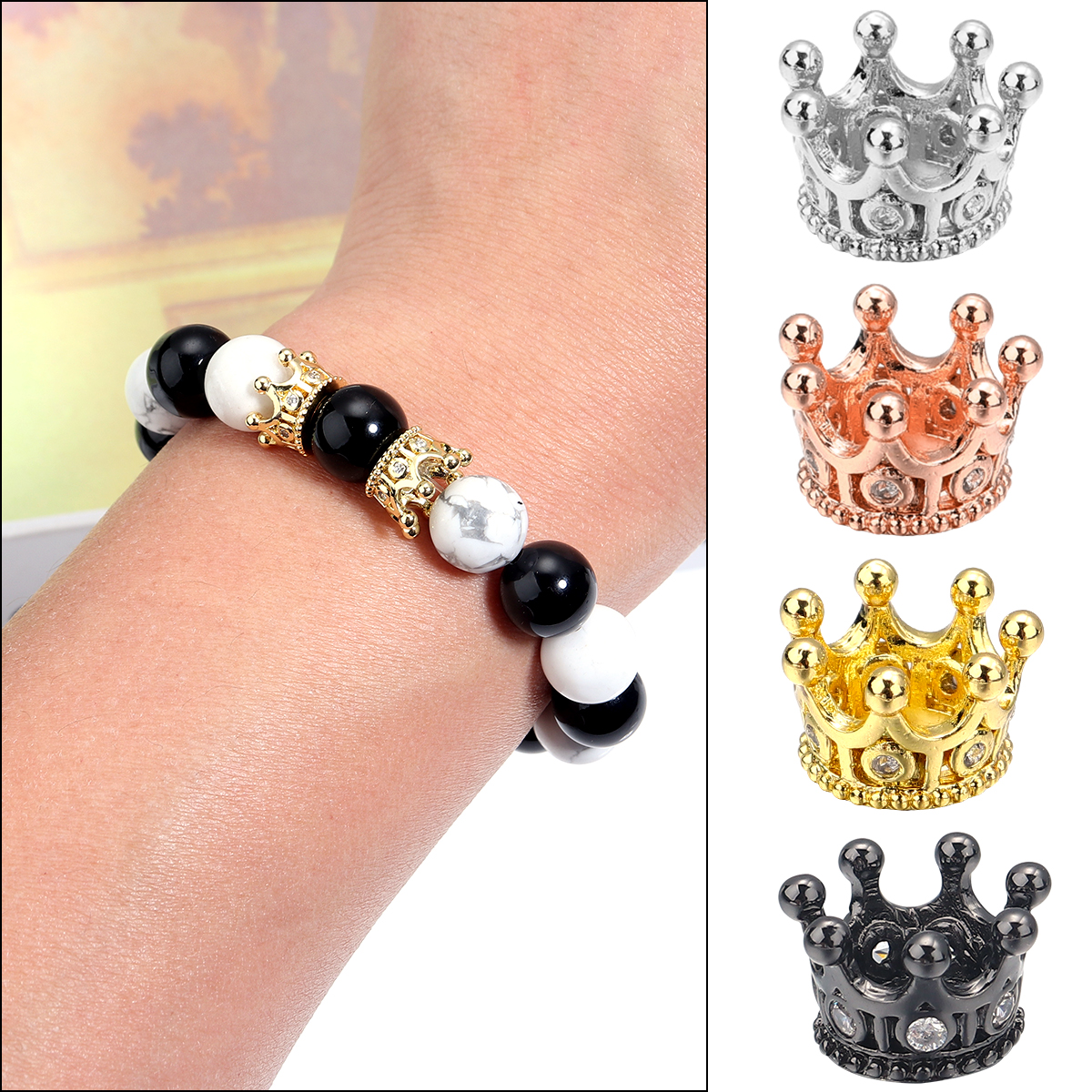 2pcs/lot Copper Inlaid Zircon  - Rose Gold Bracelet 评论和价格