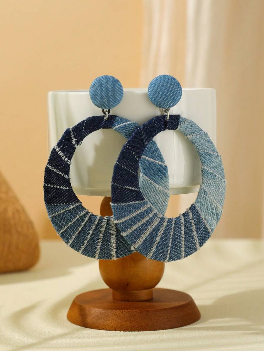 Upcycled Denim Braided Choker  - Pearl Necklace 评论和价格