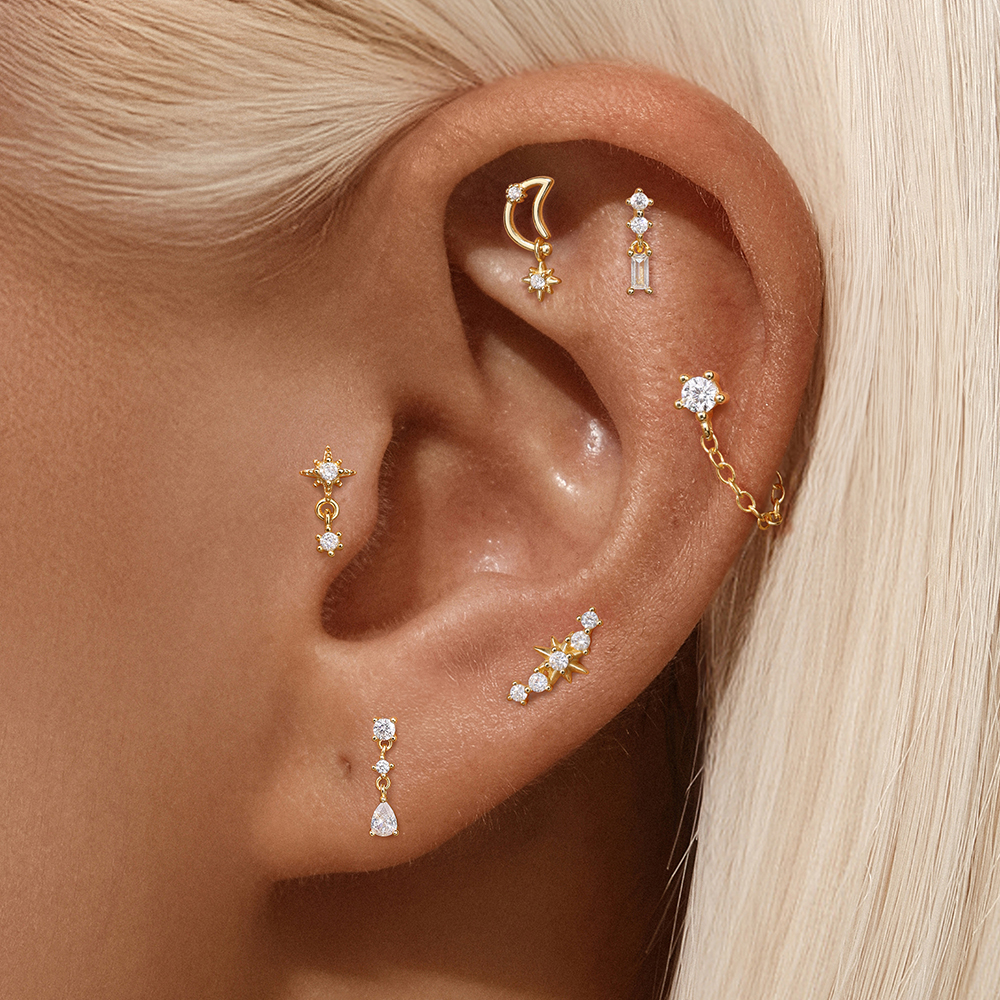 AIDE 925 Sterling Silver Zirco - Opal Earrings Dangle 评论和价格