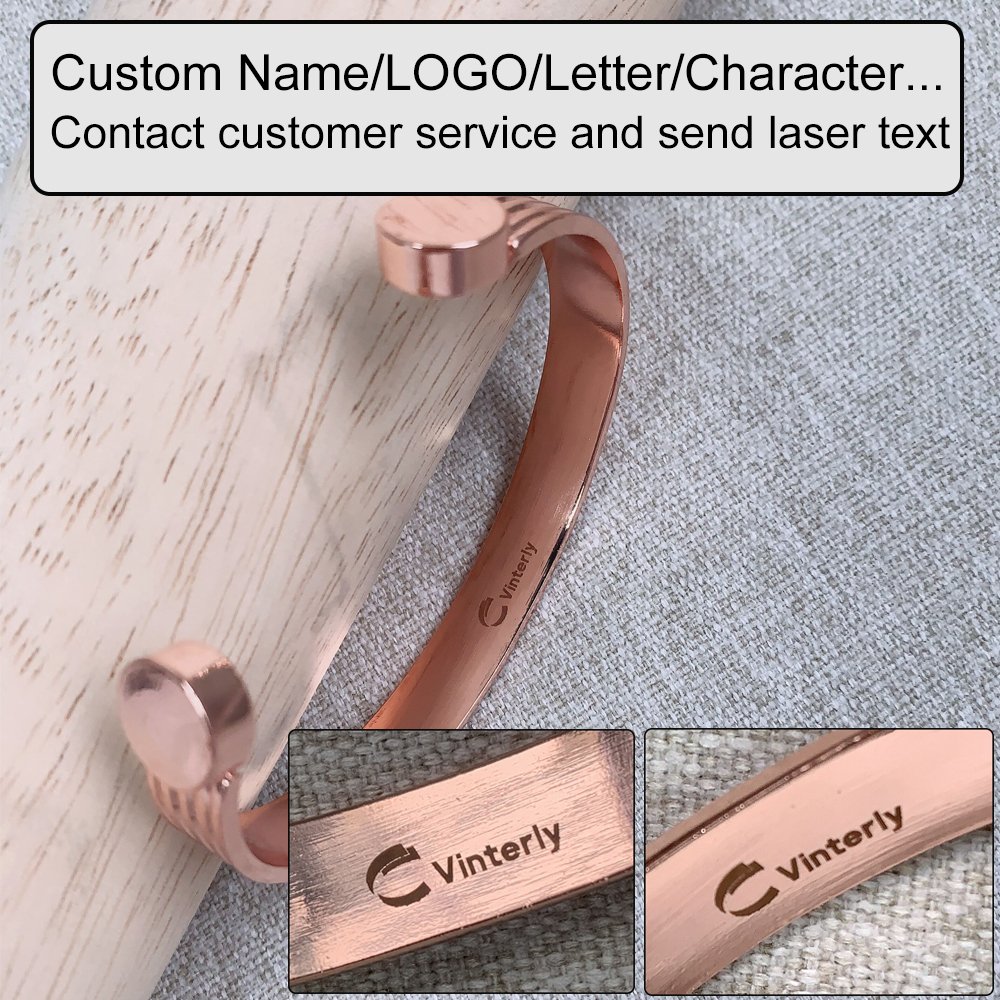 Customized Pure Copper Bracele - Rose Gold Bracelet 评论和价格
