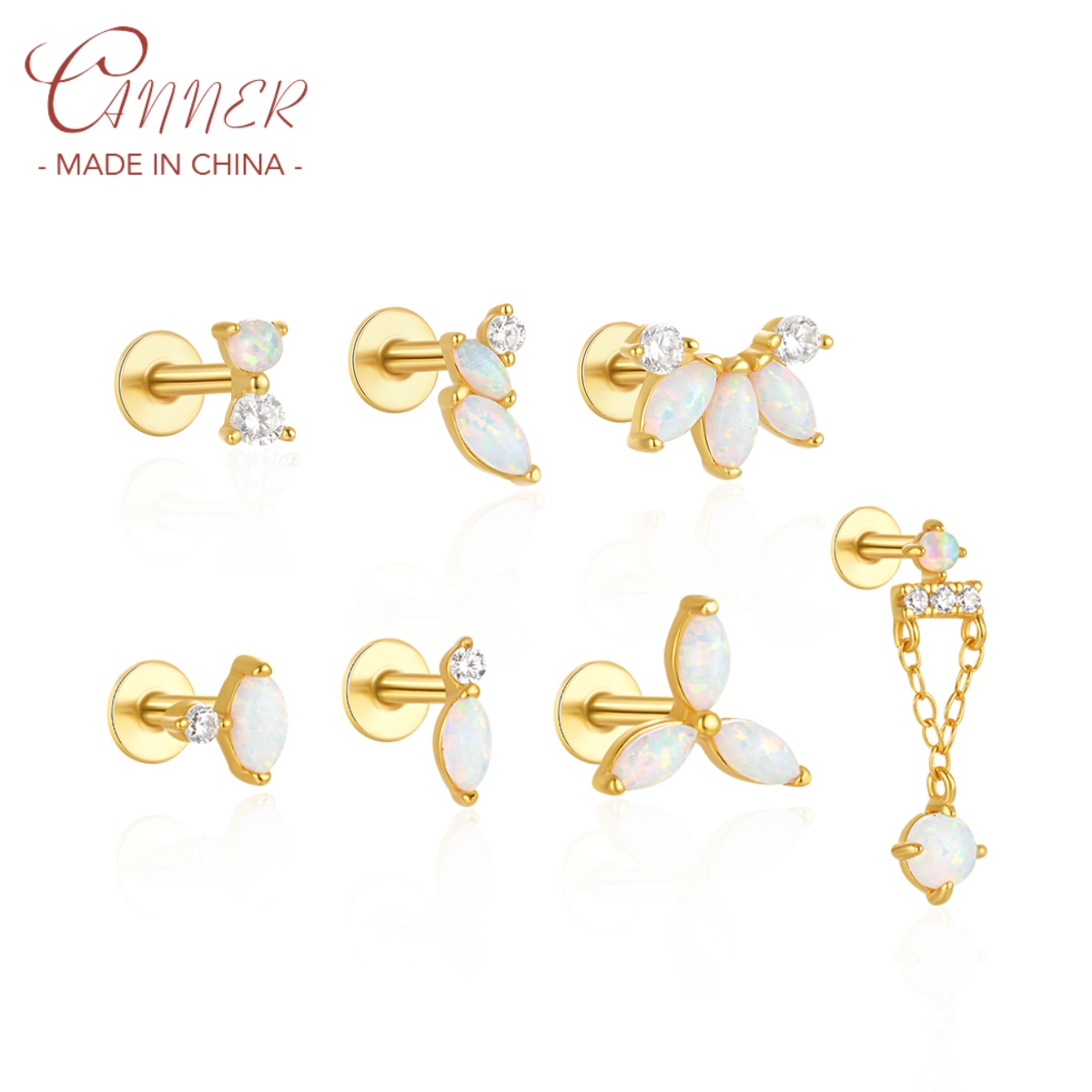 CANNER 1Pc 925 Sterling Silver - Opal Earrings Dangle 评论和价格