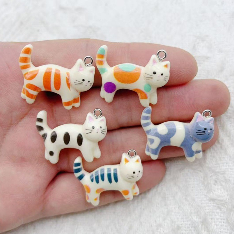 10pcs resin cartoon cat animal - Necklace Pendant 评论和价格