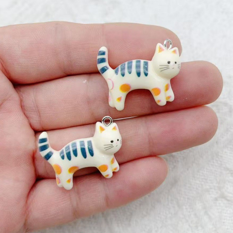 10pcs resin cartoon cat animal - Necklace Pendant 评论和价格