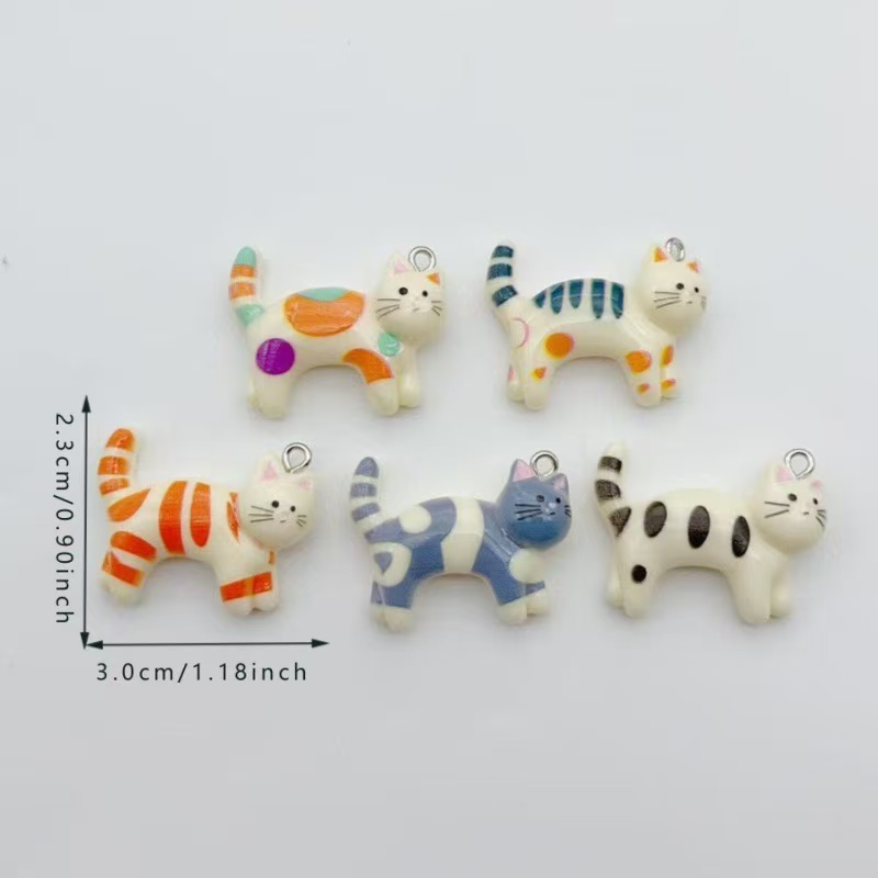 10pcs resin cartoon cat animal - Necklace Pendant 评论和价格