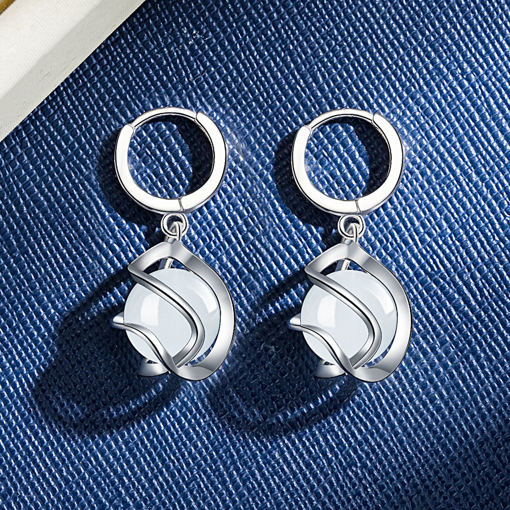 New 925 Sterling Silver Women  - Opal Earrings Dangle 评论和价格