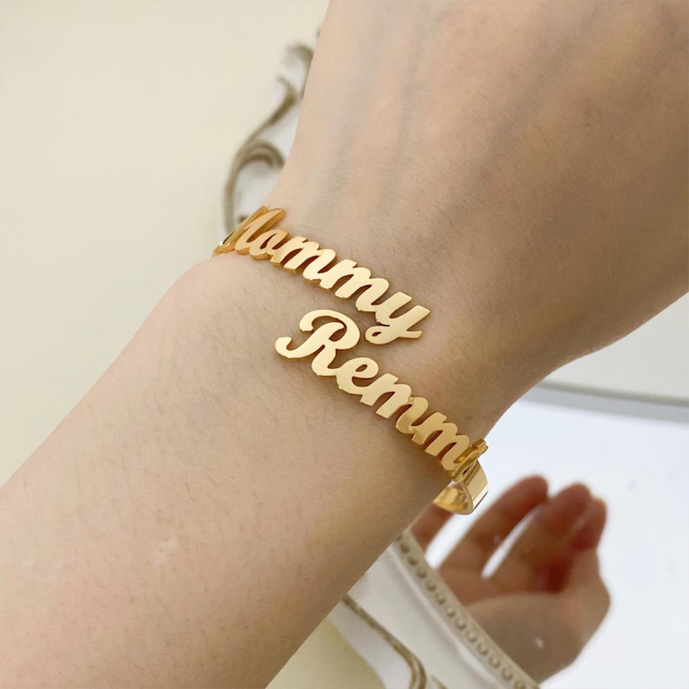 Customize Two Name Bracelets,  - Rose Gold Bracelet 评论和价格