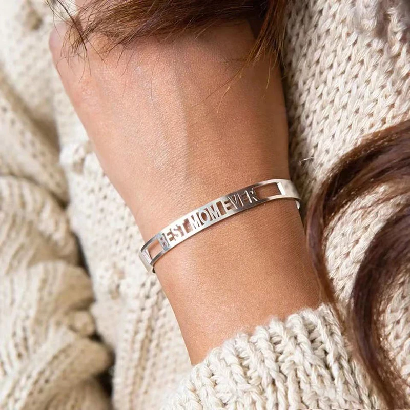 Custom Name Hollow Stainless S - Rose Gold Bracelet 评论和价格