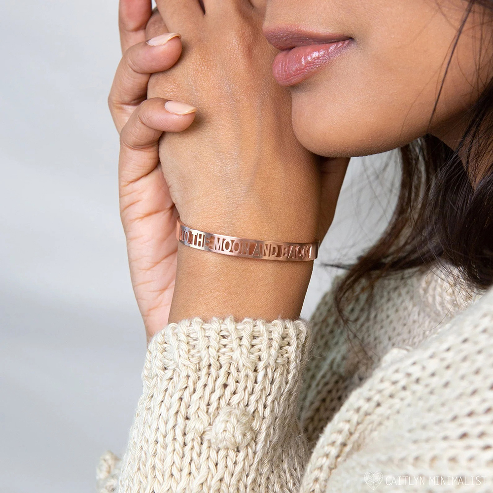 Custom Name Hollow Stainless S - Rose Gold Bracelet 评论和价格