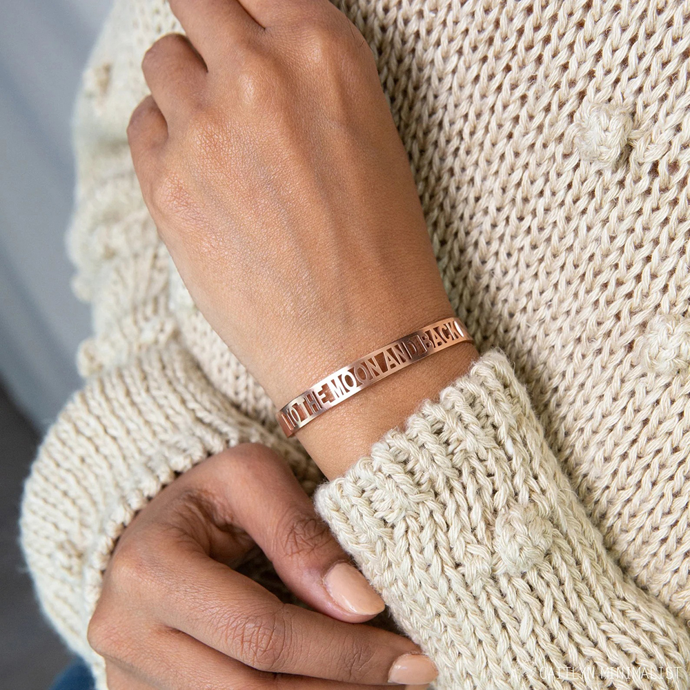 Custom Name Hollow Stainless S - Rose Gold Bracelet 评论和价格