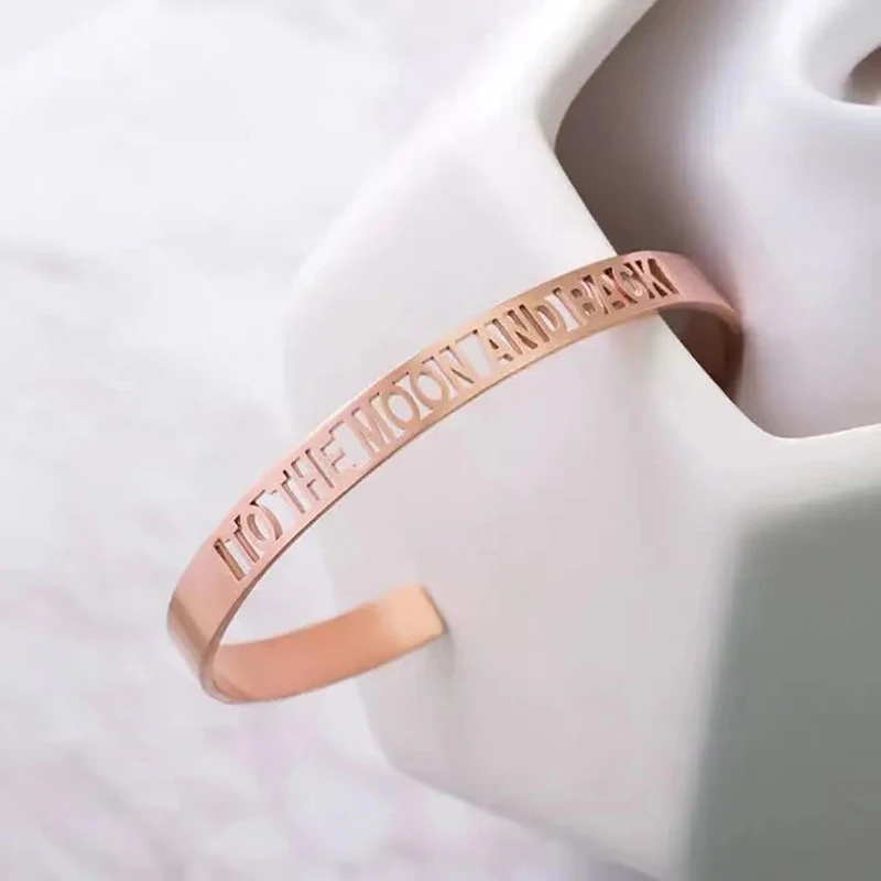 Custom Name Hollow Stainless S - Rose Gold Bracelet 评论和价格